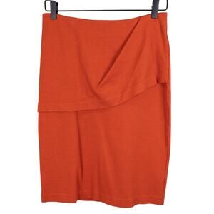 Cabi Orange Knit Skirt 6
